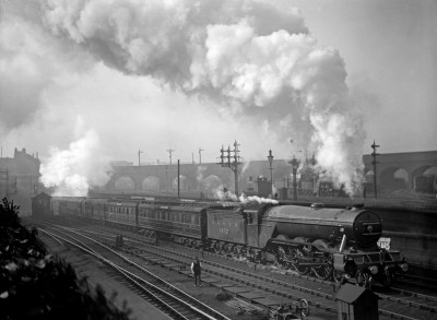 LNER No.1472 (later 4472) at Belle Isle near Kings Cross London with a northbound express in 1923