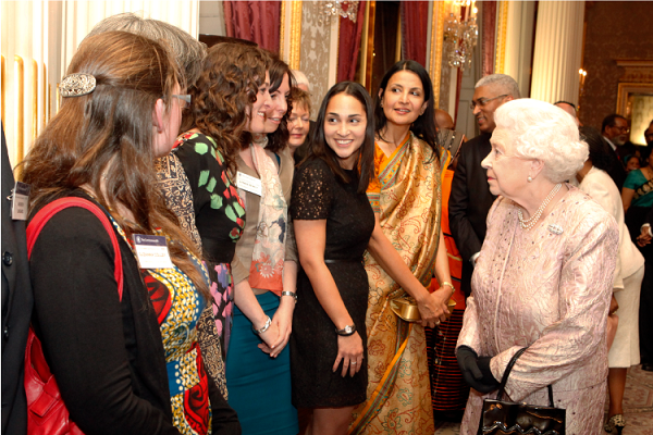 HRH The Queen with Points Of Light volunteers