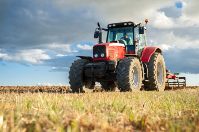 Tractor in a field