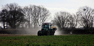 Tractor in a field