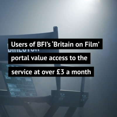 Users of BFI's 'Britain on Film' portal value access to the service at over £3 a month